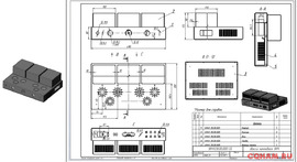 Корпус лампового УНЧ  490 х 350 х 80 мм