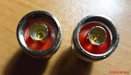 два переходника с N штекера на SO-239