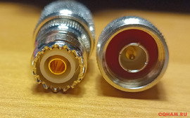 два переходника с N штекера на SO-239