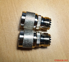 два переходника с N штекера на SO-239